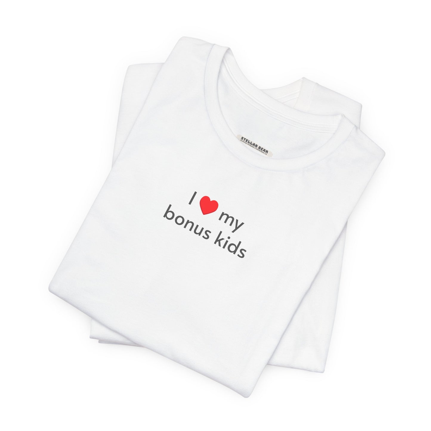 I Love My Bonus Kids Minimalist Style T-Shirt