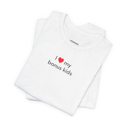 I Love My Bonus Kids Minimalist Style T-Shirt
