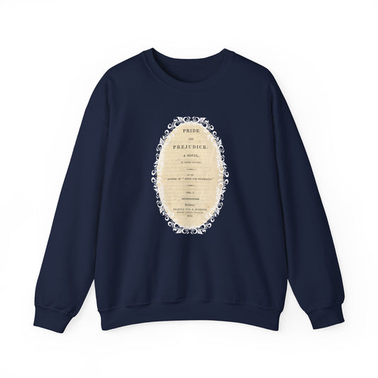Pride and Prejudice First Edition Title Page 1813 Vintage Graphic Sweatshirt (Jane Austen)