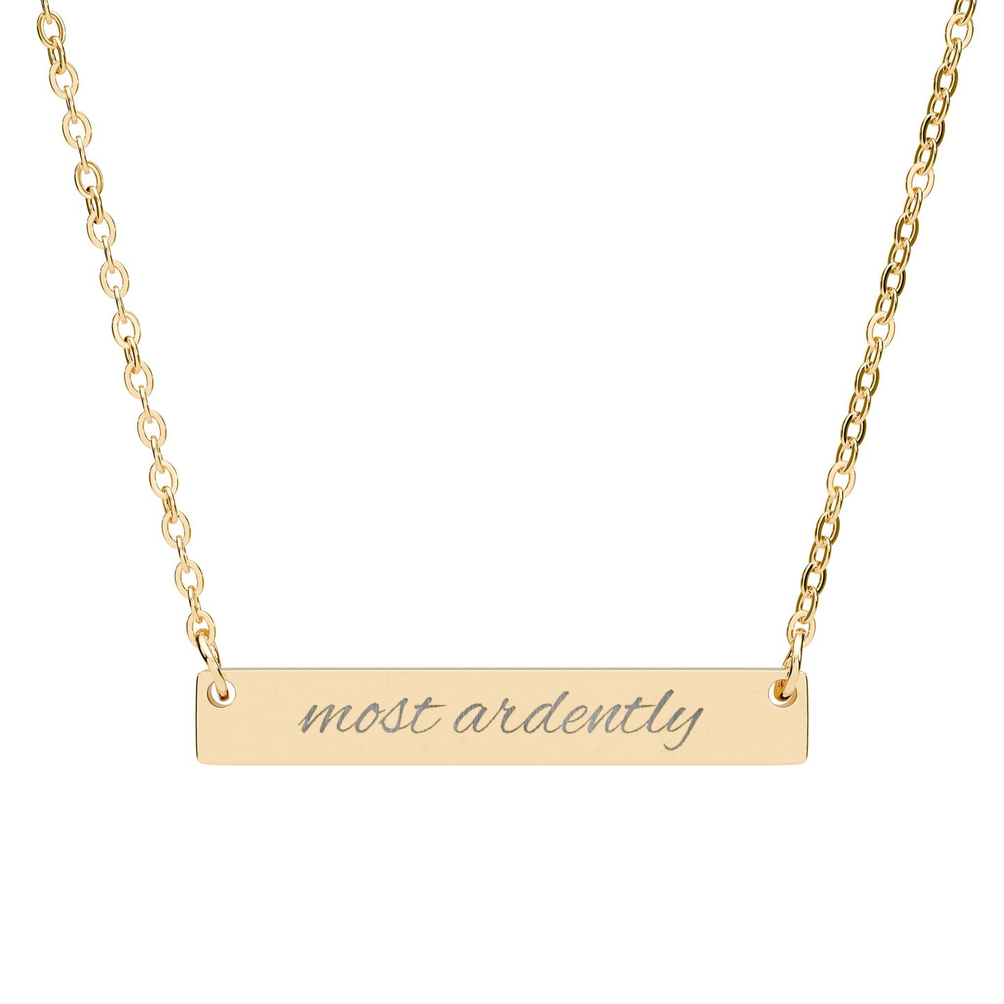 Most Ardently Bar Necklace (Jane Austen adaptation)