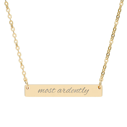 Most Ardently Bar Necklace (Jane Austen adaptation)
