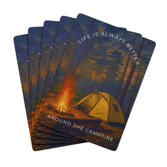 Life is Always Better Around the Campfire Playing Cards
