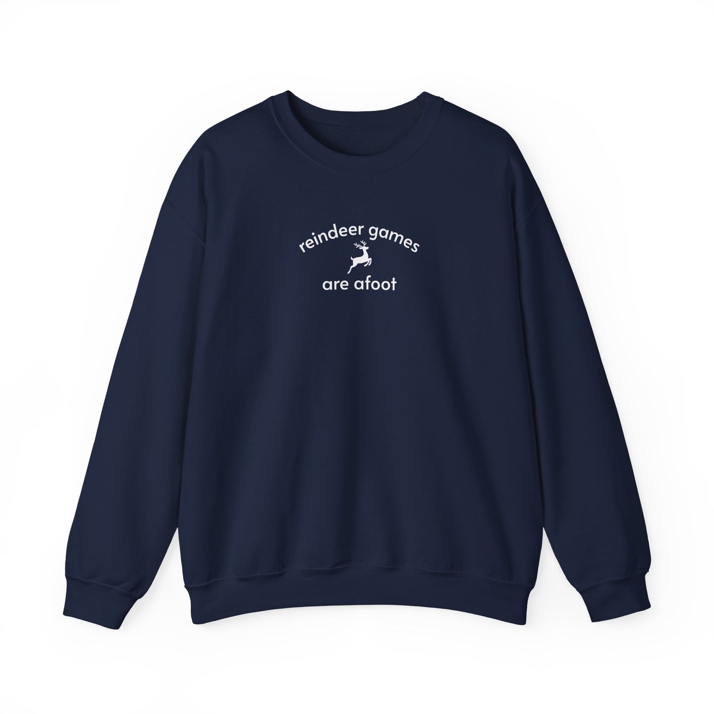 Reindeer Games are Afoot Minimalist Style Sweatshirt