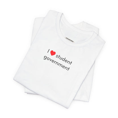 I Love Student Government Minimalist Style T-Shirt