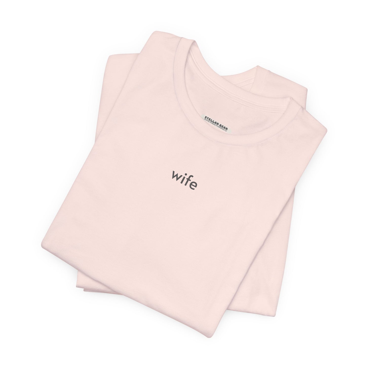 Wife Minimalist Style T-Shirt for Wedding, Honeymoon