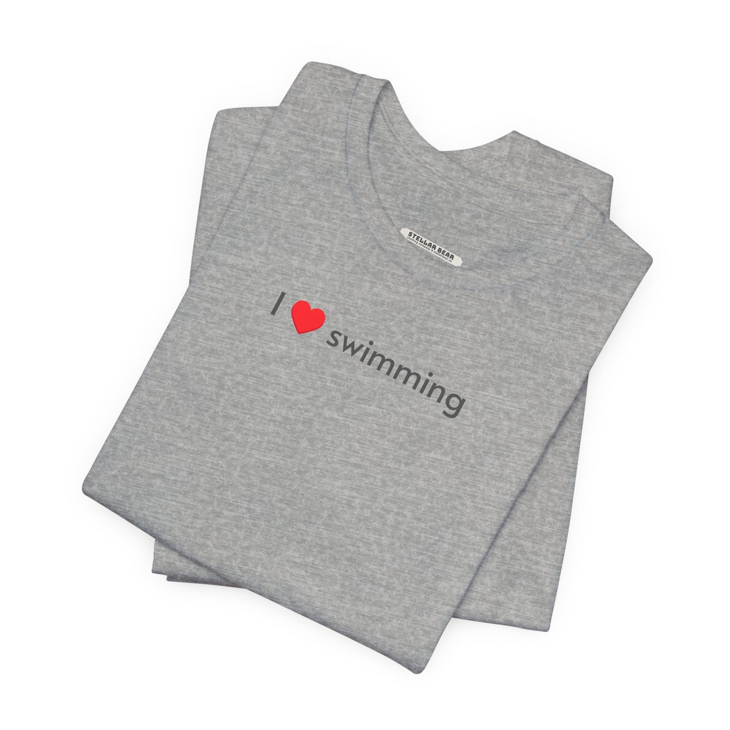 I Love Swimming Minimalist Style T-Shirt