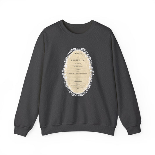 Pride and Prejudice First Edition Title Page 1813 Vintage Graphic Sweatshirt (Jane Austen)