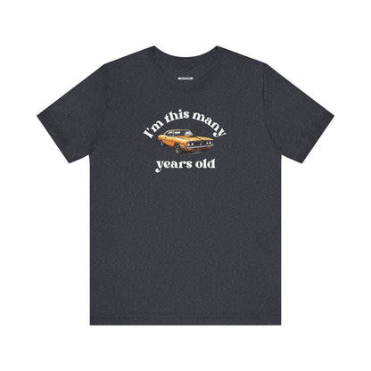 I'm This Many Years Old (Muscle Car) Graphic T-Shirt