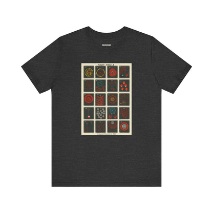 Night Shells 17-36, Hirayama Fireworks Co. 1905 Vintage Graphic T-Shirt