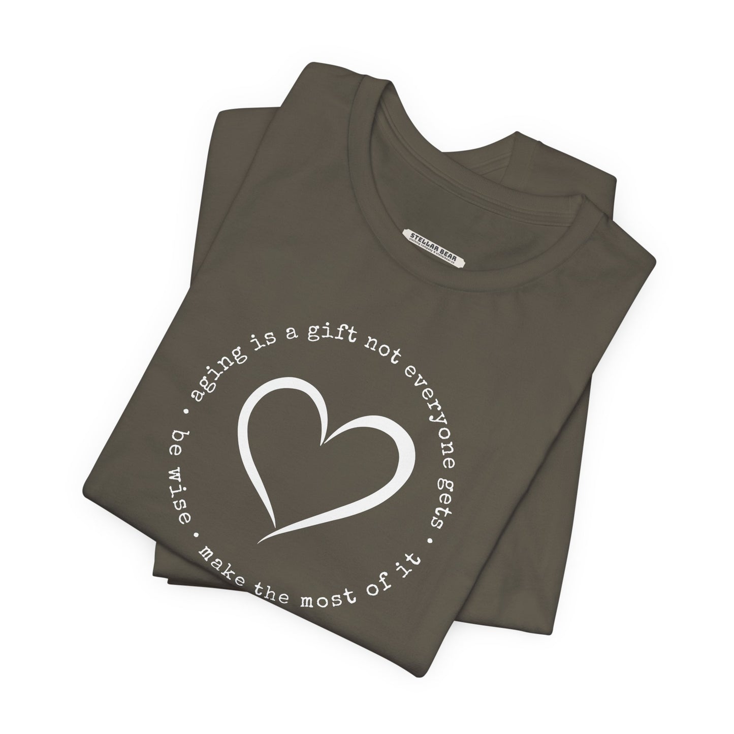 Aging is a Gift Not Everyone Gets, Heart Version Graphic T-Shirt