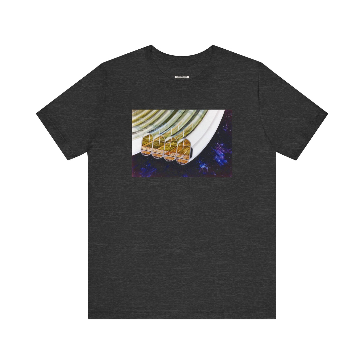 Space Colony Agricultural Modules, NASA 1970 Illustration Vintage Graphic T-Shirt