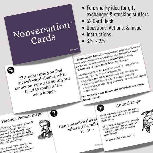 Nonversation Cards - The Antidote to Conversation Cards - SHIPS 12/10/2025